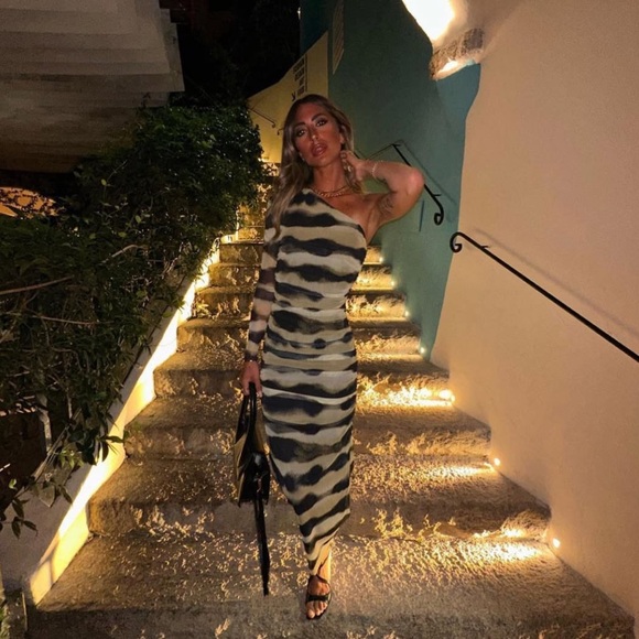 ZARA TIE-DYE PRINT TULLE DRESS - Picture 9 of 14